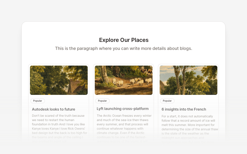 Blog Sections