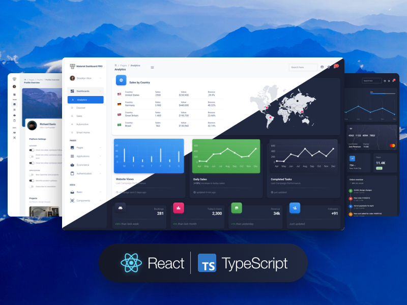 Material Dashboard 2 PRO React TS Image